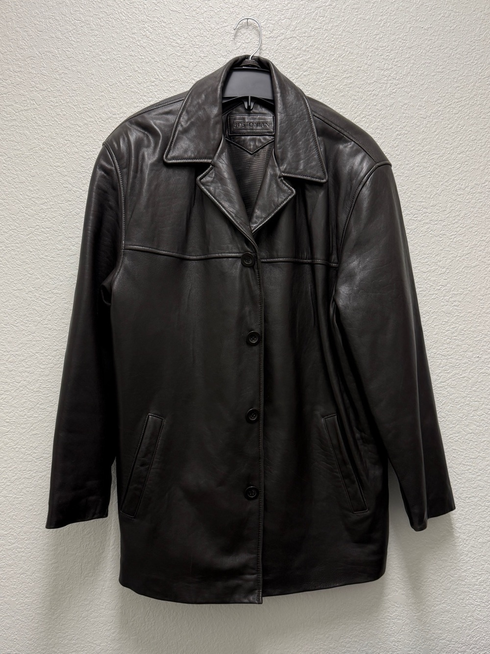 VTG Bostonian Genuine Leather Dark Chocolate Brown Jacket Butter Soft